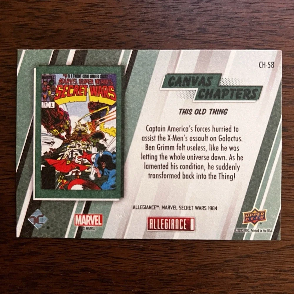 2024 Marvel Allegiance Secret Wars Canvas Chapters THIS OLD THING‎ CH-58